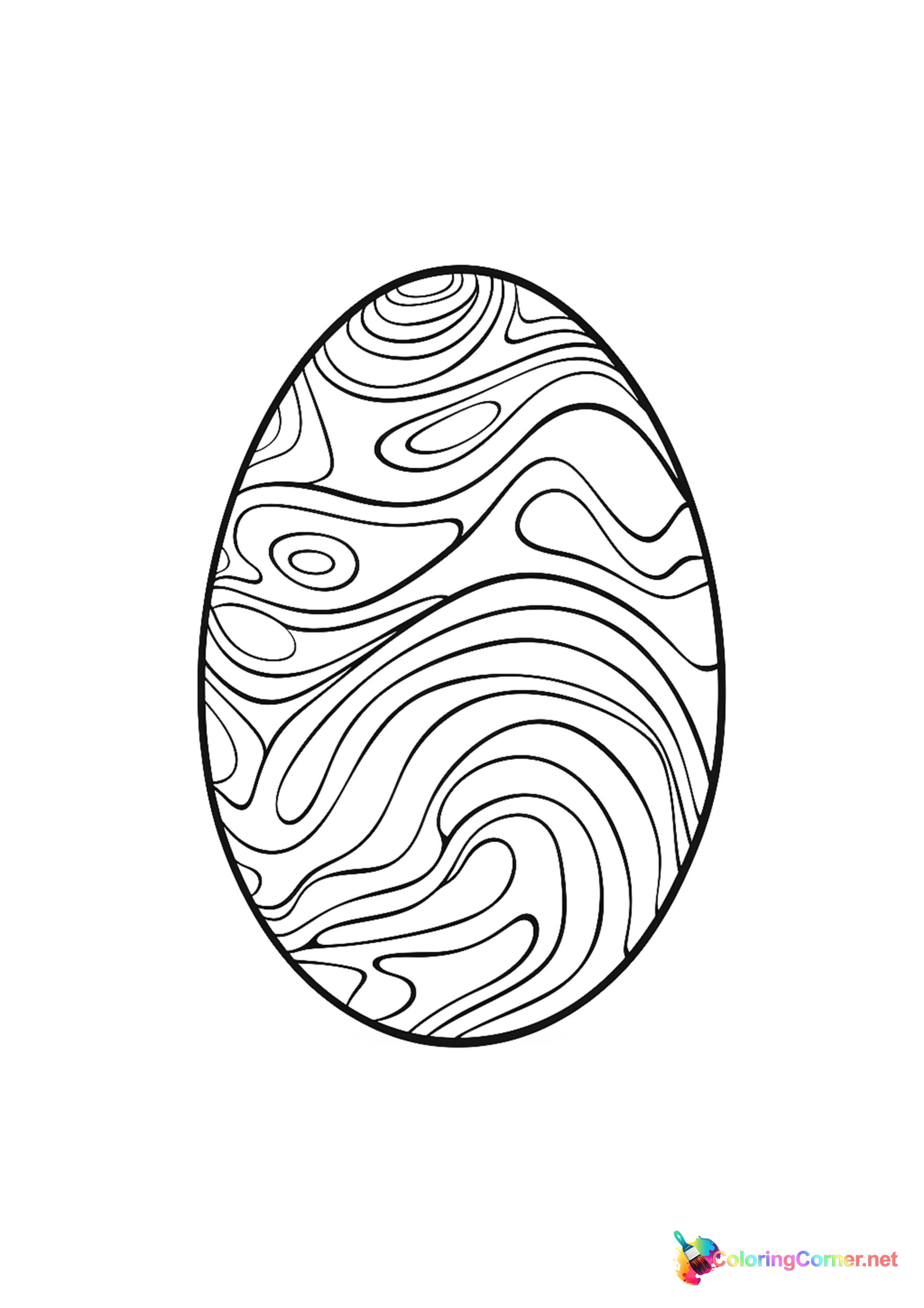 Easter egg coloring page