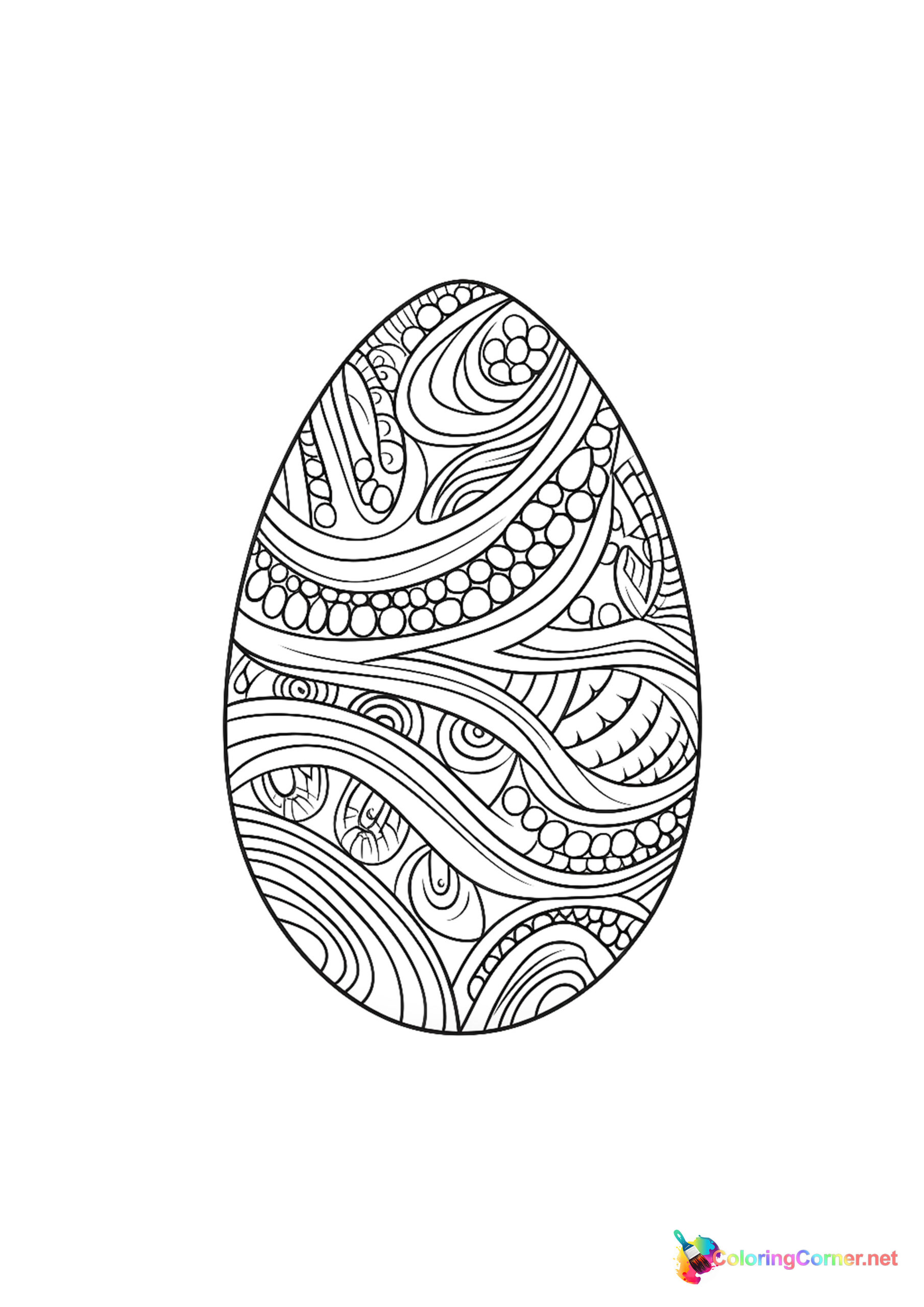 Easter egg coloring page