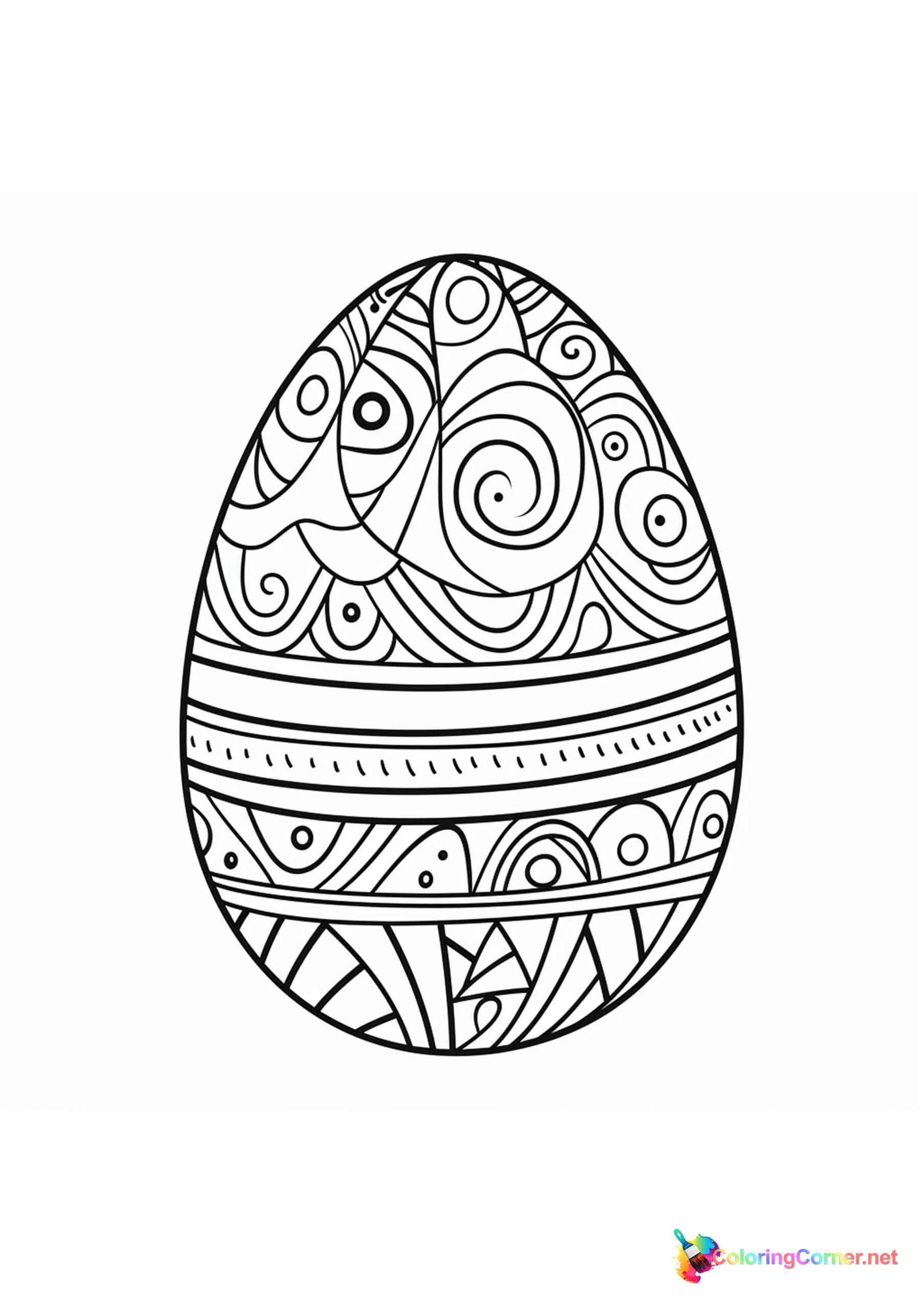 Easter egg coloring page