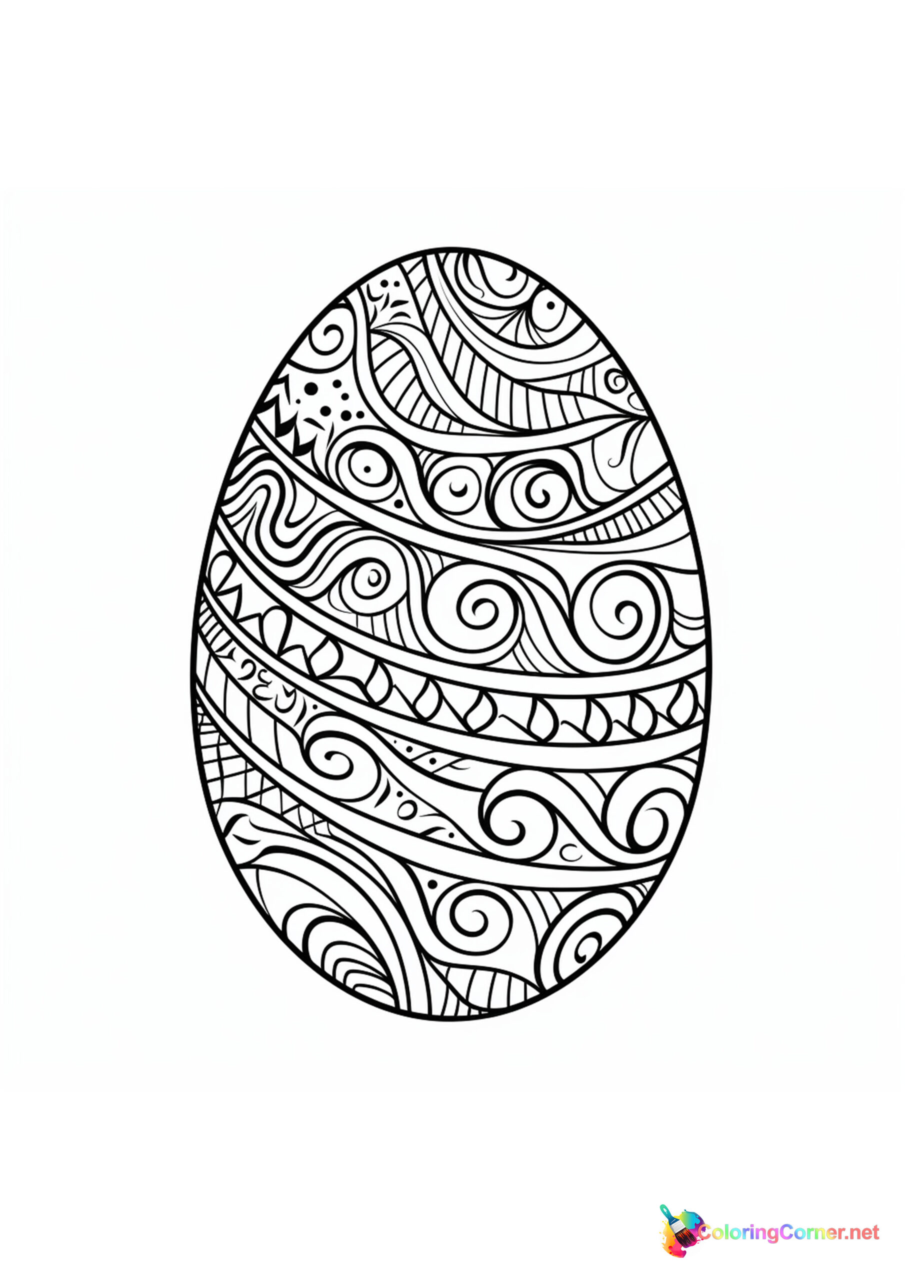 Easter egg coloring page