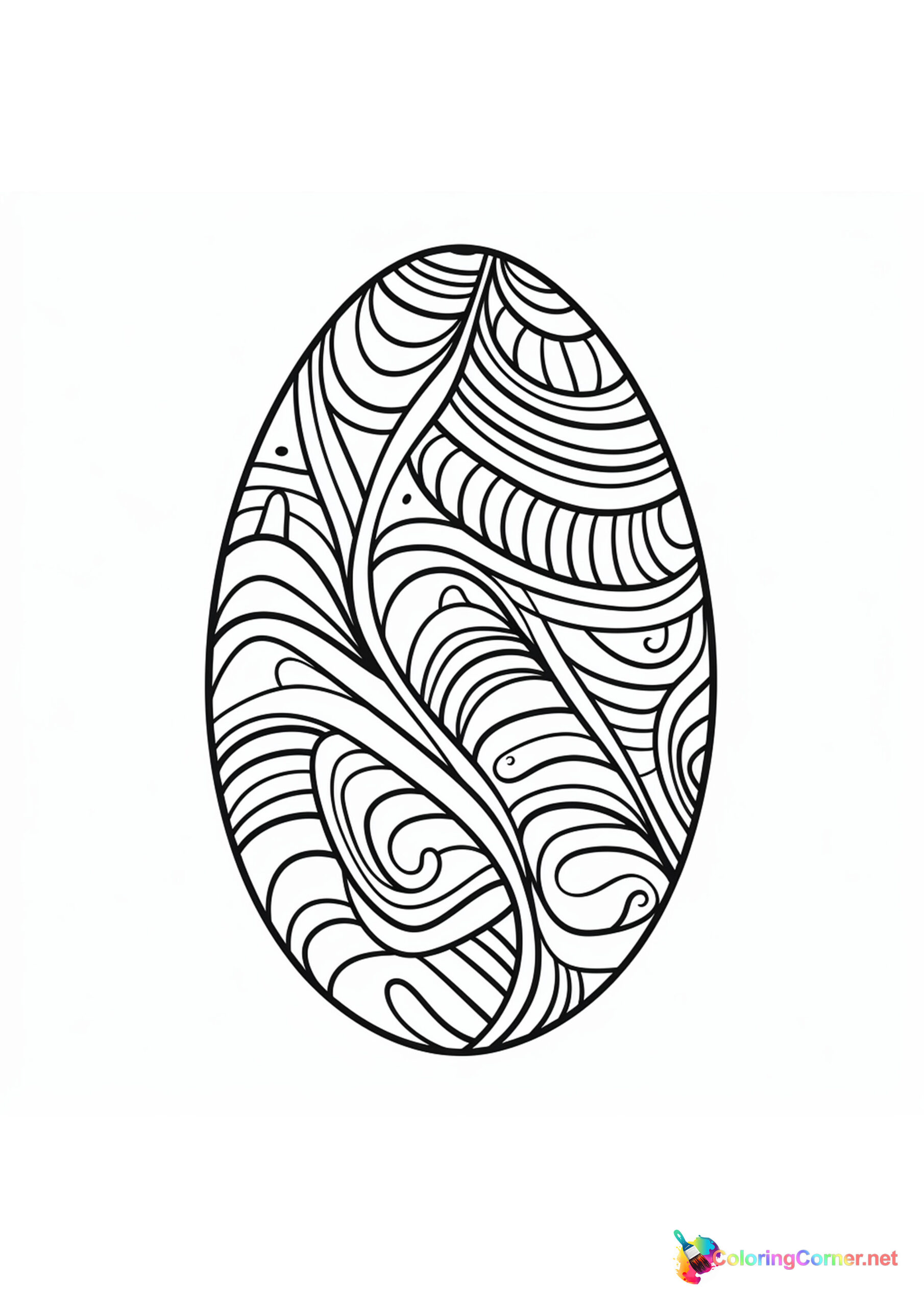 Easter egg coloring page