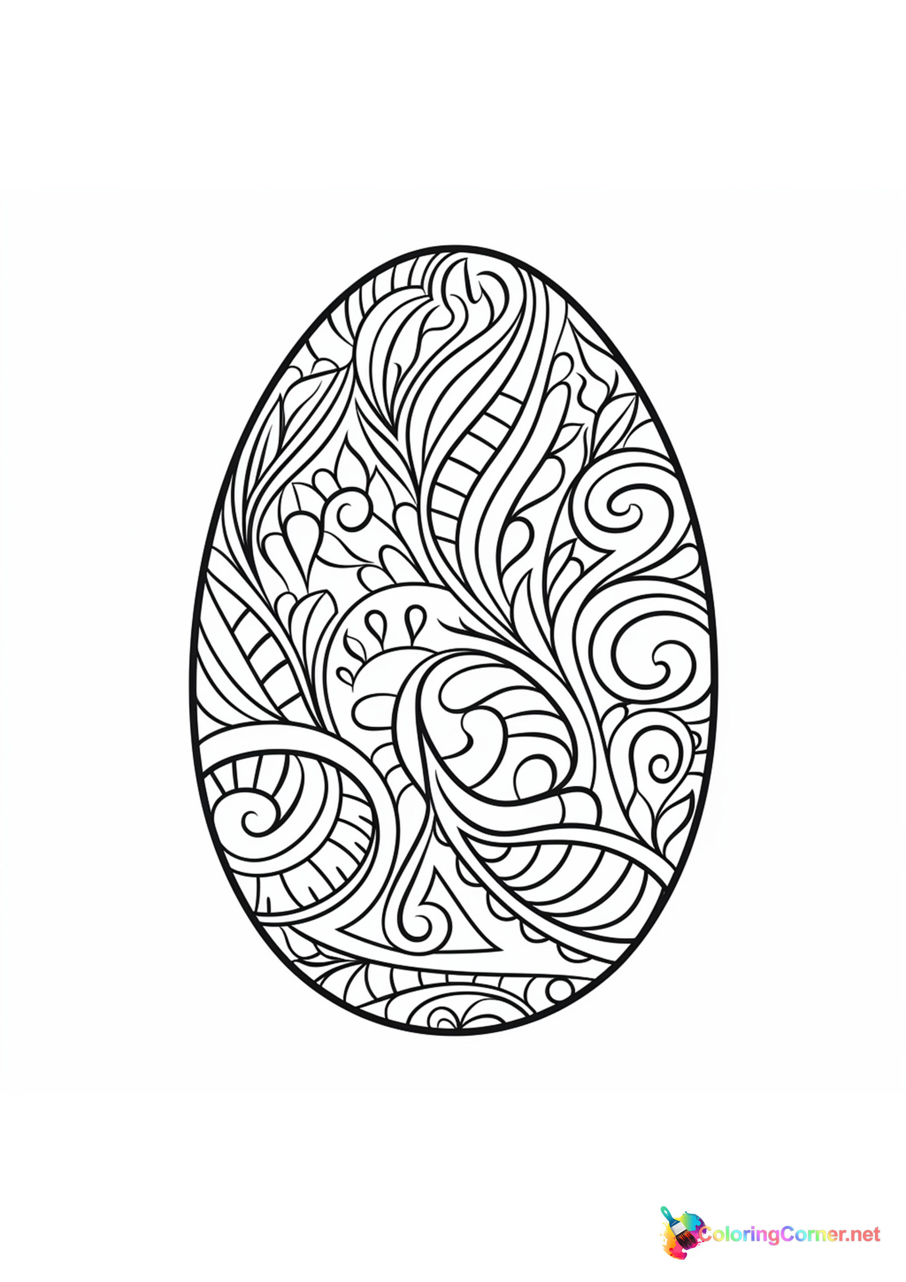 Easter egg coloring page