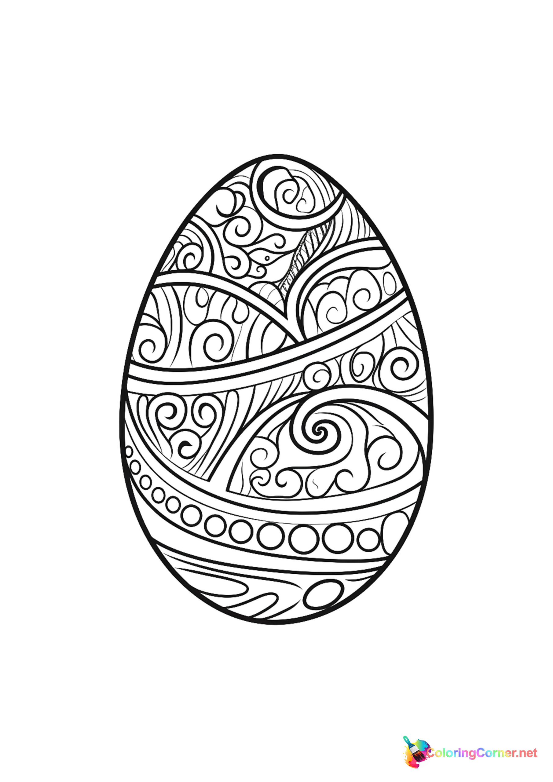 Easter egg coloring page