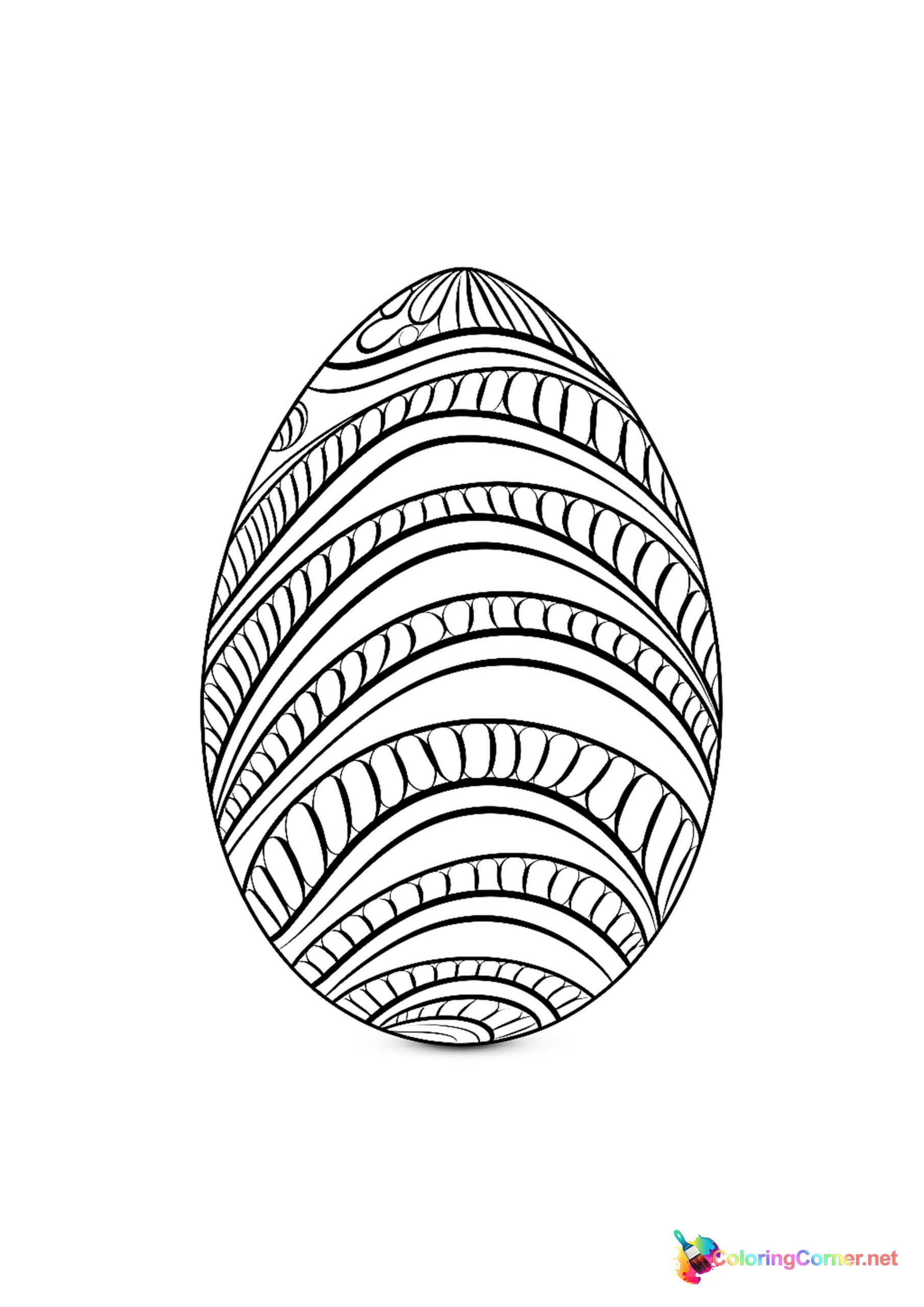 Easter egg coloring page