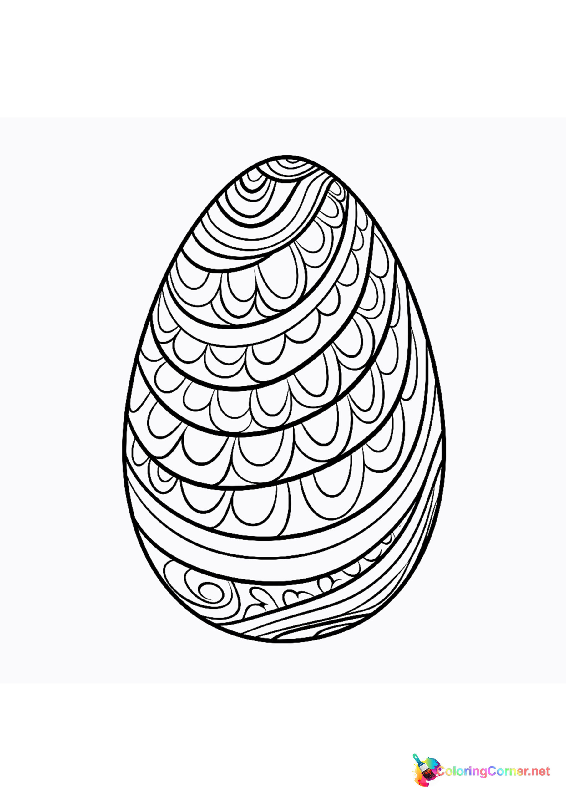 Easter egg coloring page