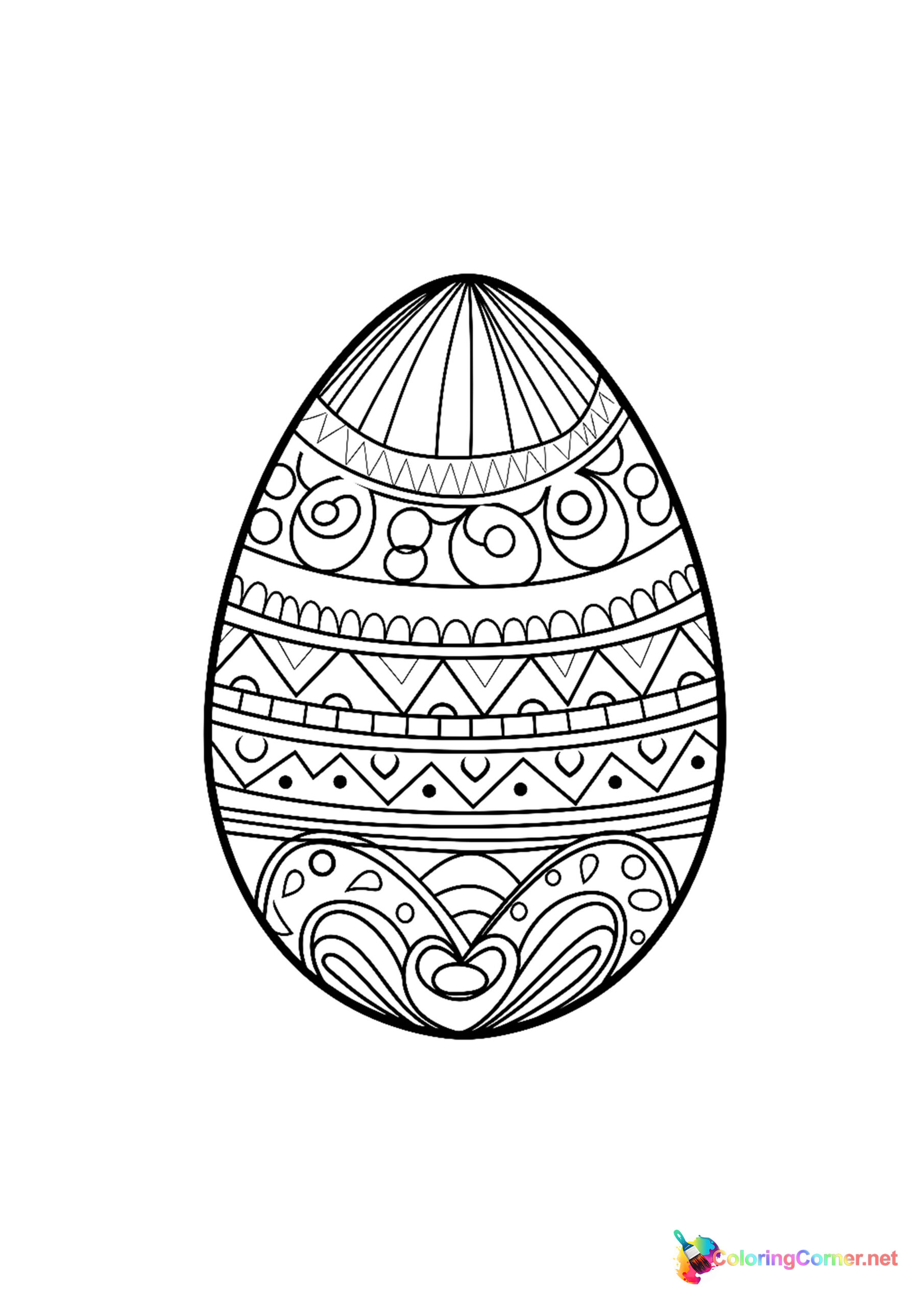 Easter egg coloring page