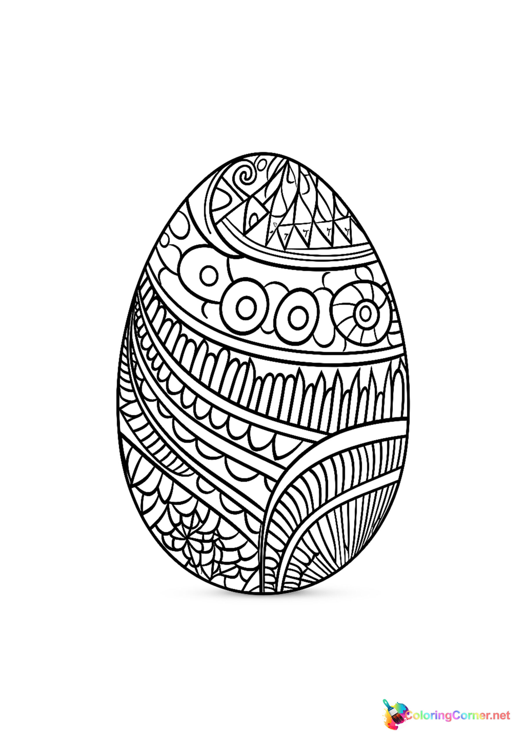 Easter egg coloring page