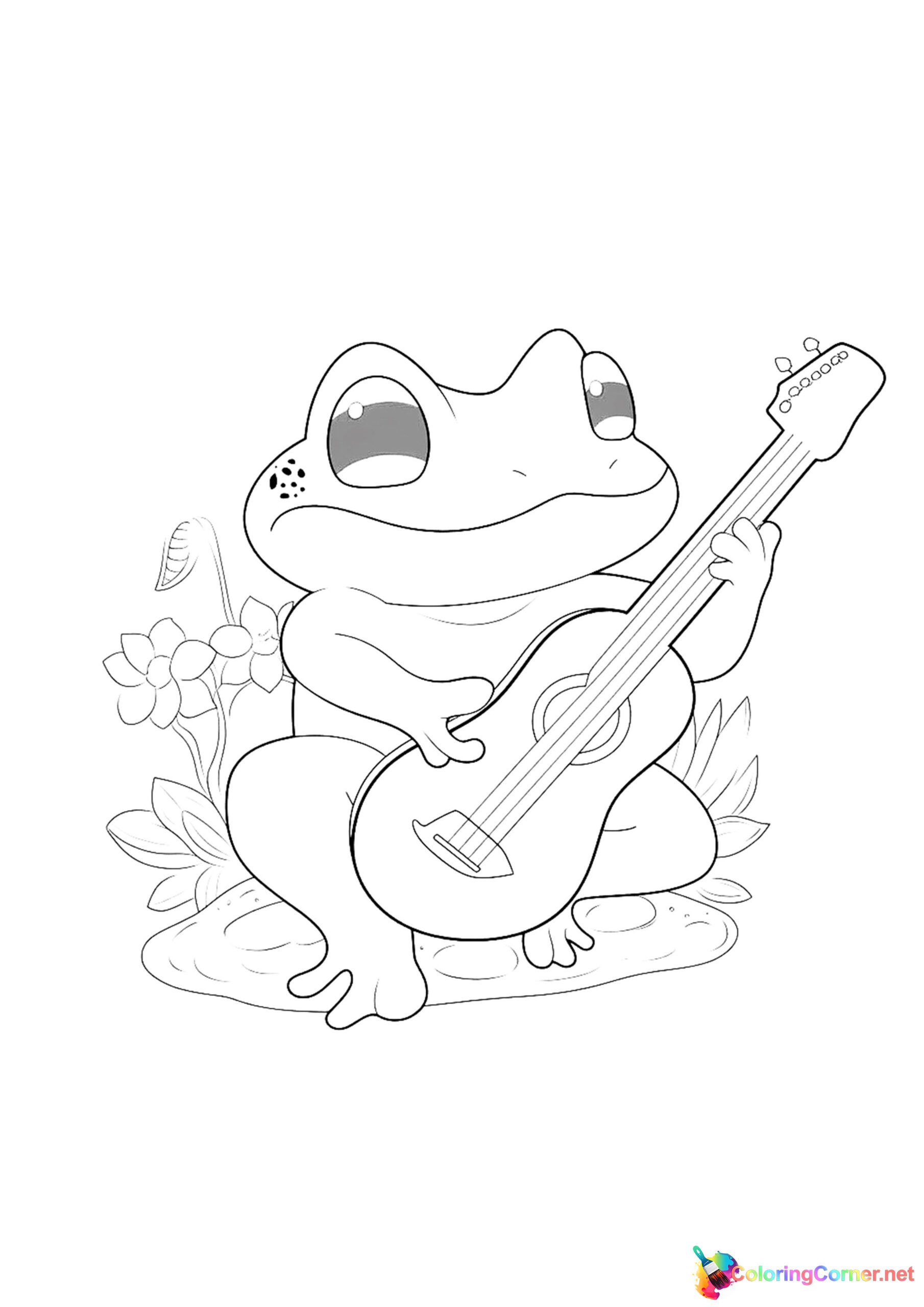 Frog coloring page